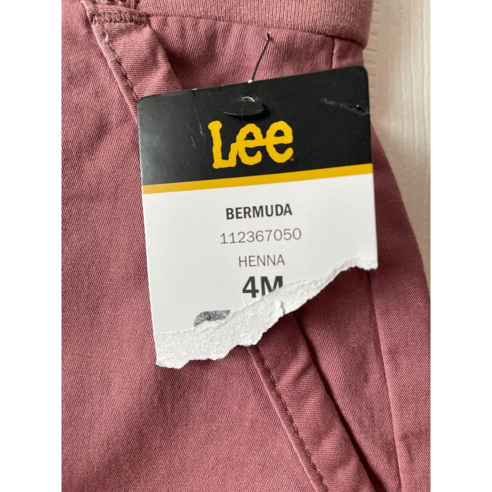 Lee Ultra Lux Comfort Bermuda Shorts Henna Pink Flex-To-Go 4M 9" Inseam New - Picture 7 of 15